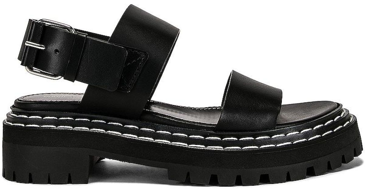 Proenza Schouler Lug Sole Sandals in Black | Lyst