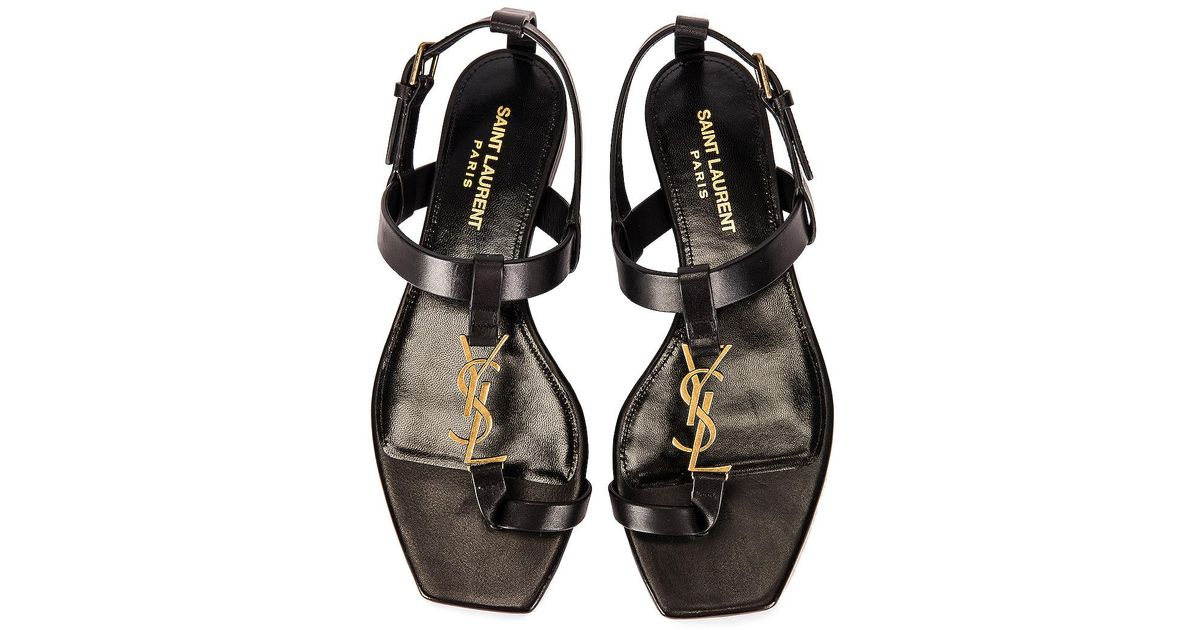 saint laurent cassandra sandals flat