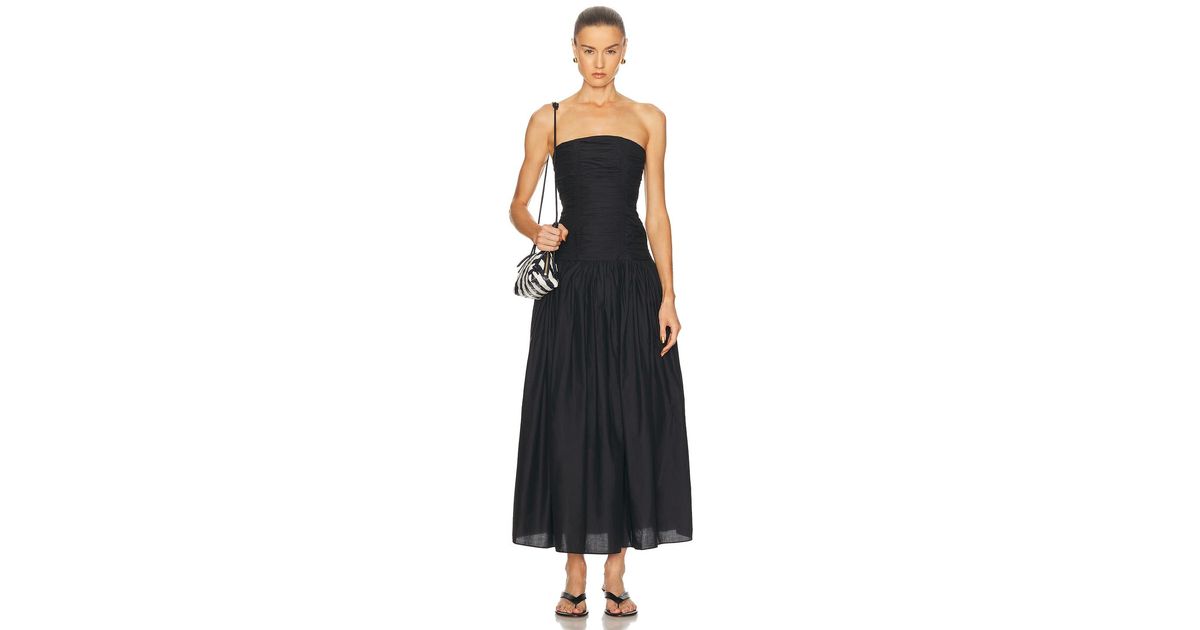 sachin and babi light blue dress Black Strapless Metallic Polka Dot Drop Waist Bubble Dress main image 0