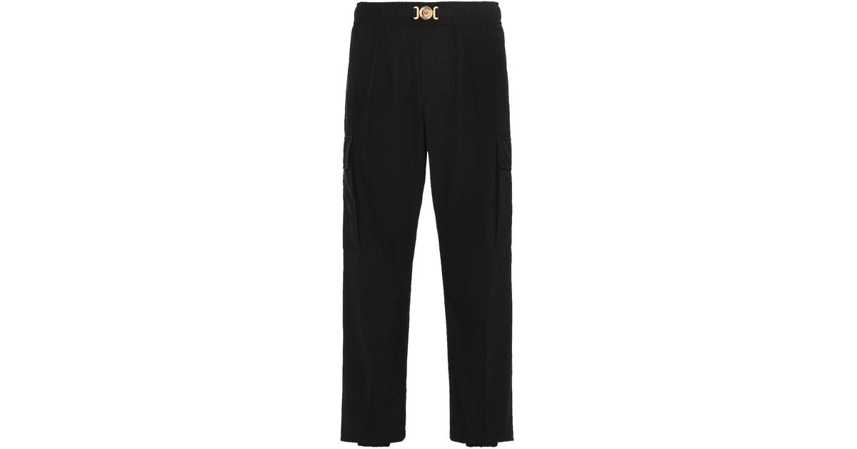 Versace Synthetic Popeline Pants in Nero (Black) for Men | Lyst UK