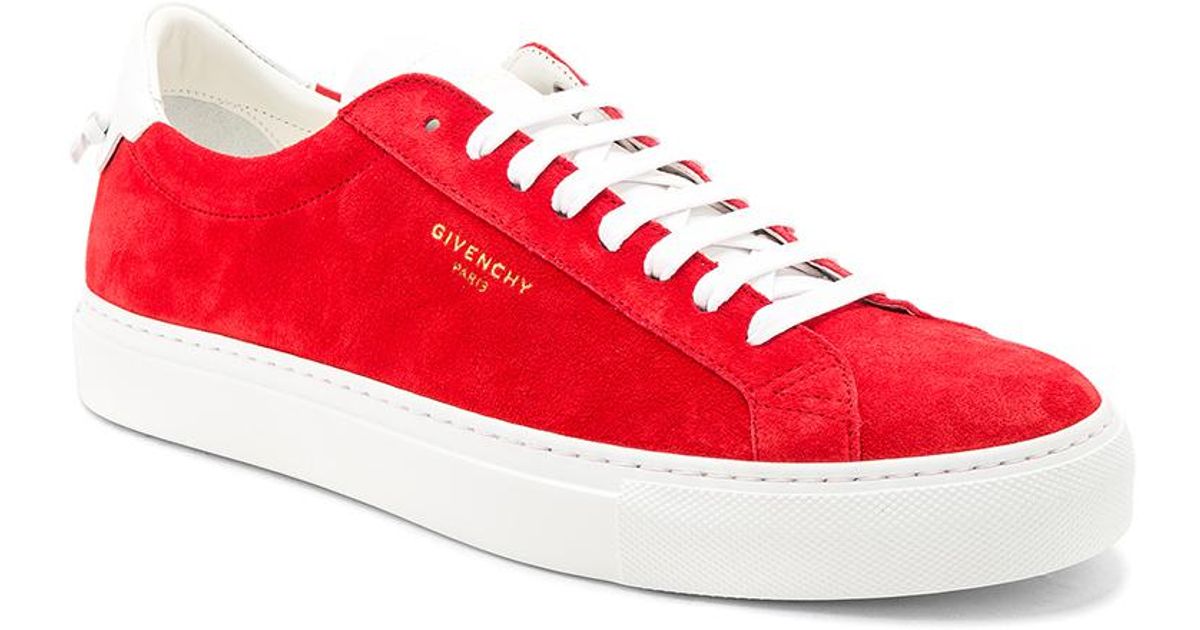 givenchy urban street sneakers red