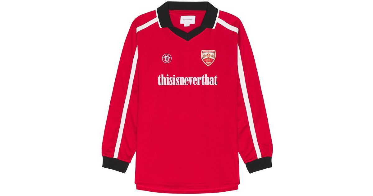 thisisneverthat Soccer Jersey in Red for Men | Lyst
