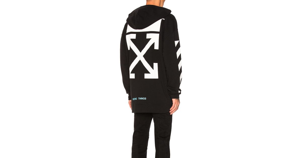 off white diagonal arrows hoodie