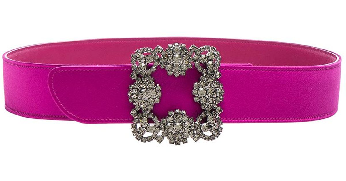 manolo blahnik belt pink