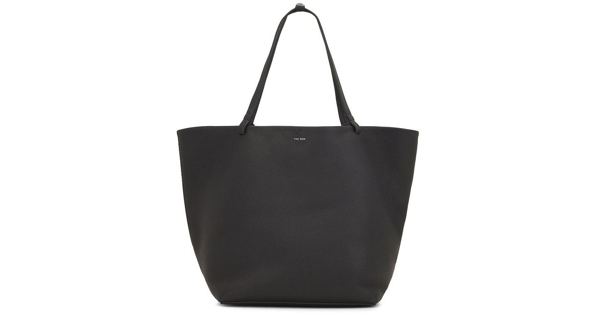 The Row Leather Park Tote Three Shopper Bag in Black | Lyst