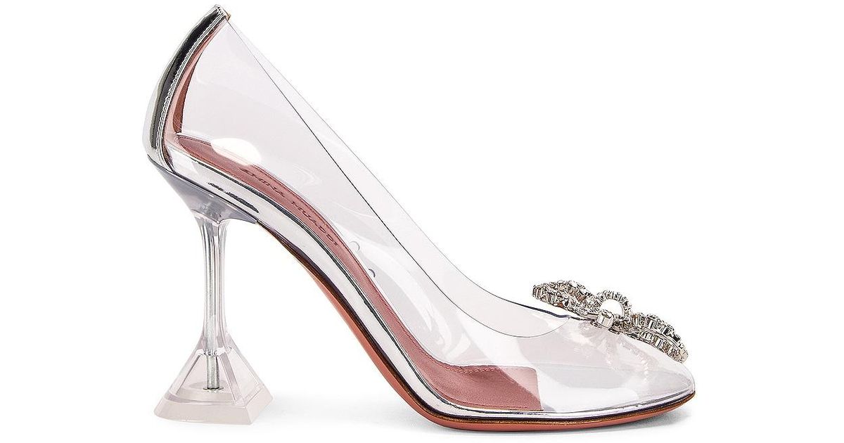AMINA MUADDI Leather Betty Glass Pump 