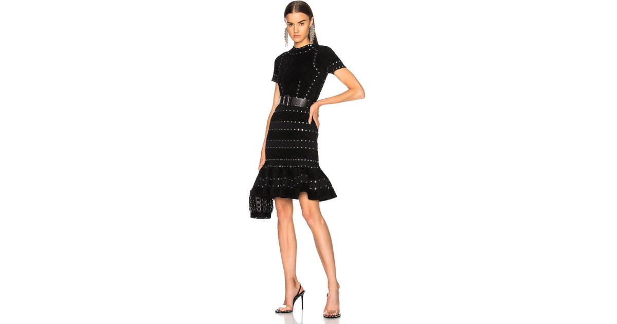 black eyelet dress with sleeves