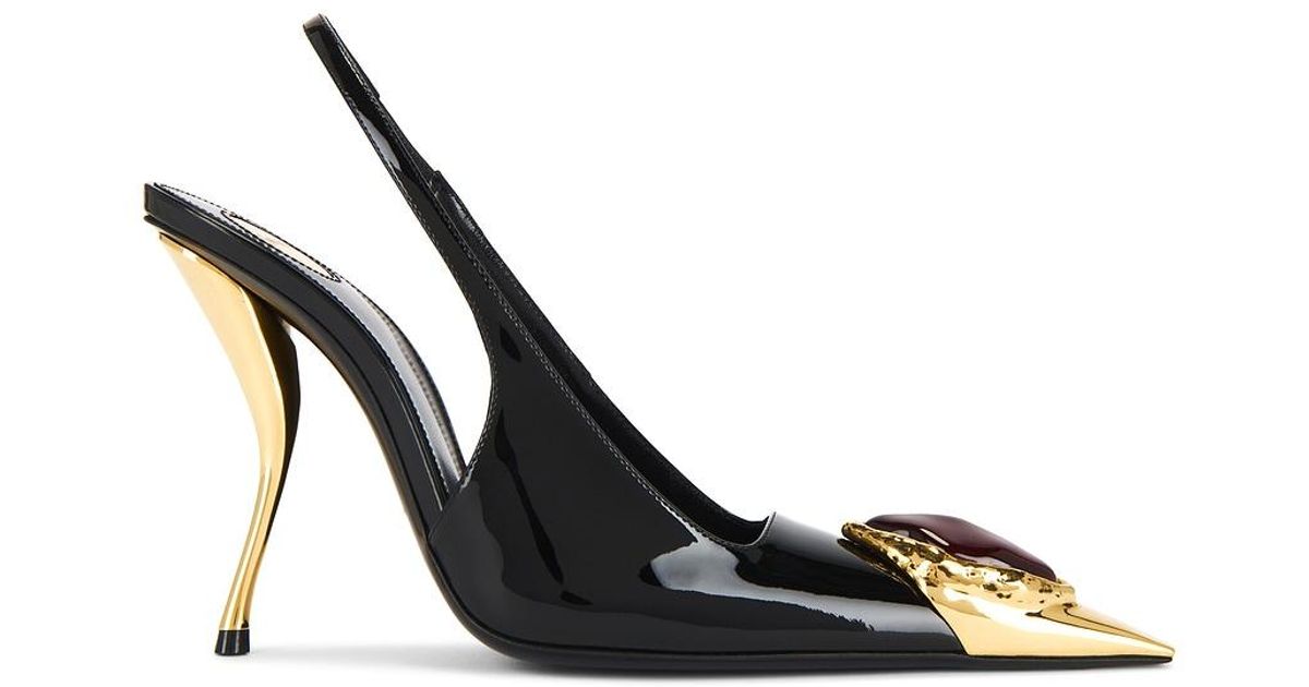 パンプス SAINT LAURENT BLACK LEATHER LOULOU PUMPS 811ff80c5de9093ebacf4ca2e9465b