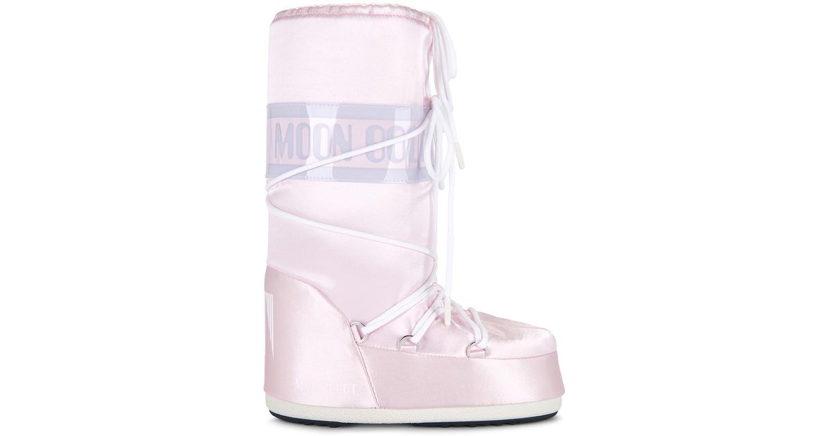 Moon Boot Icon Pearly Boot in Pink | Lyst