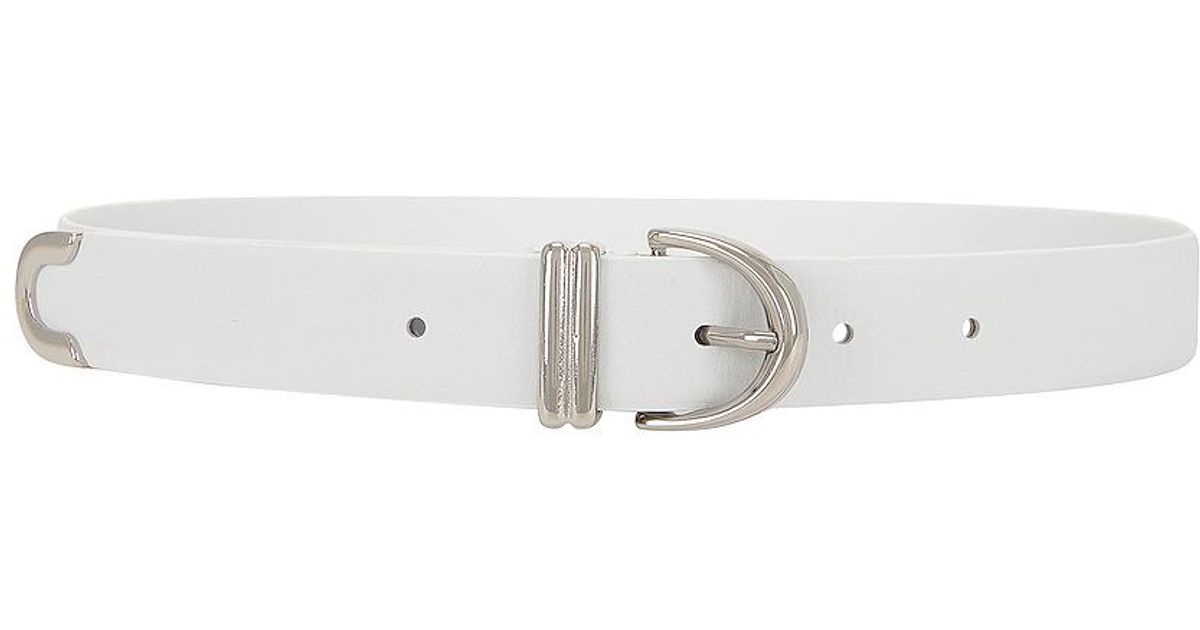 Khaite Bambi Skinny Silver Hardware Belt in White | Lyst