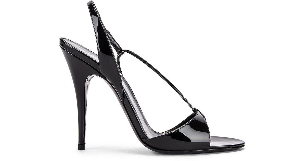 saint laurent anouk patent slingback sandals