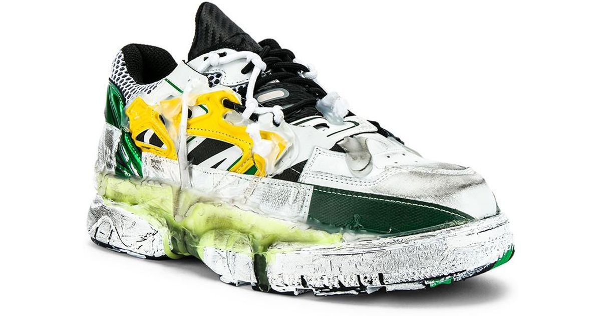 Maison Margiela Fusion Low Top in Yellow & Green (Green) for Men - Lyst