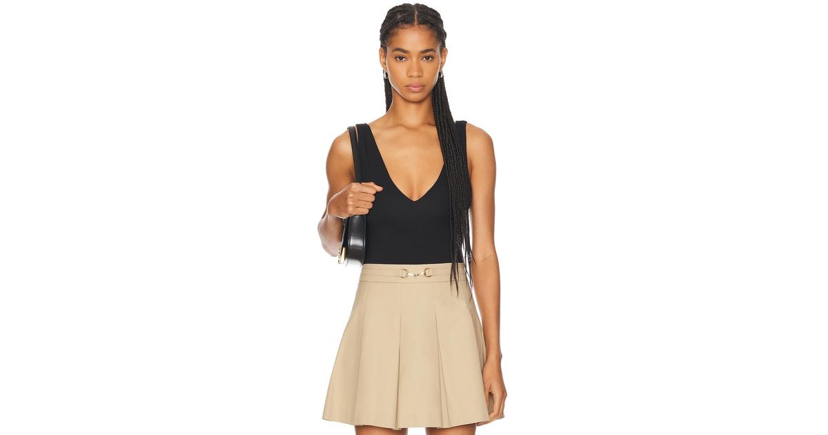 Sans Faff Plunge V Bodysuit in Black | Lyst