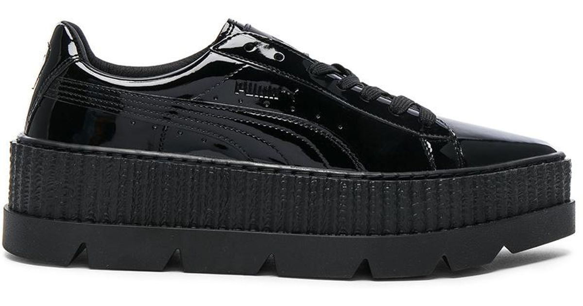 puma fenty pointy creepers black patent