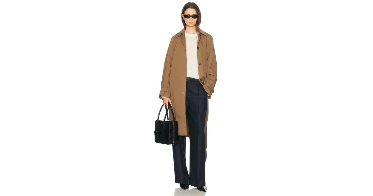 TOTEME Light Spring Trench Coat in Black | Lyst