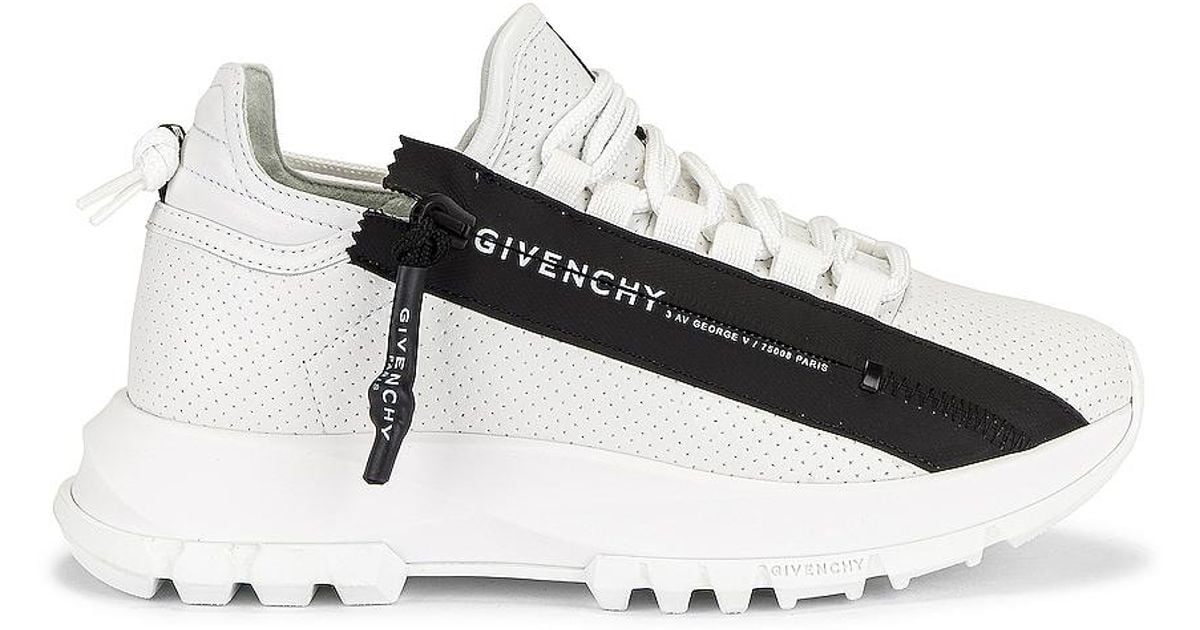 Givenchy Spectre Low Runner Zip Sneakers in White | Lyst