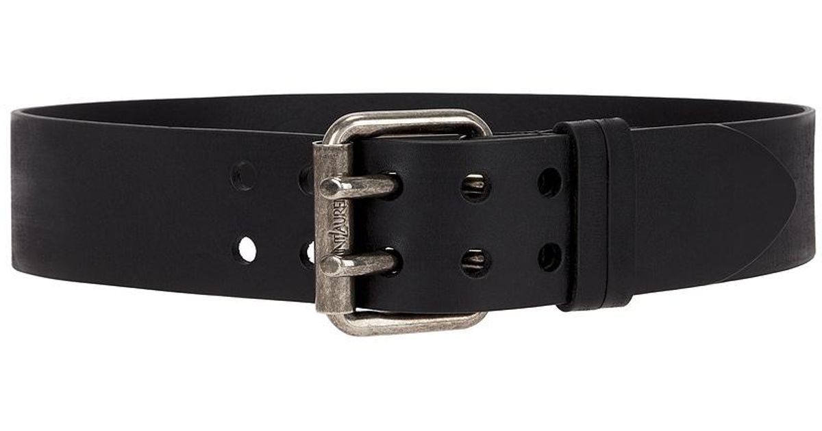 小物 SAINT LAURENT MOTORCYCLE BELT MOTORCYCLE belt in leather in Black | Saint Laurent | YSL EN-NL