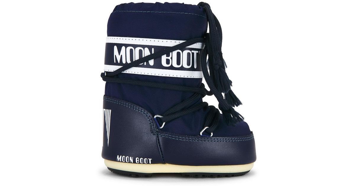 Moon Boot Icon Mini Nylon Boot in Blue | Lyst