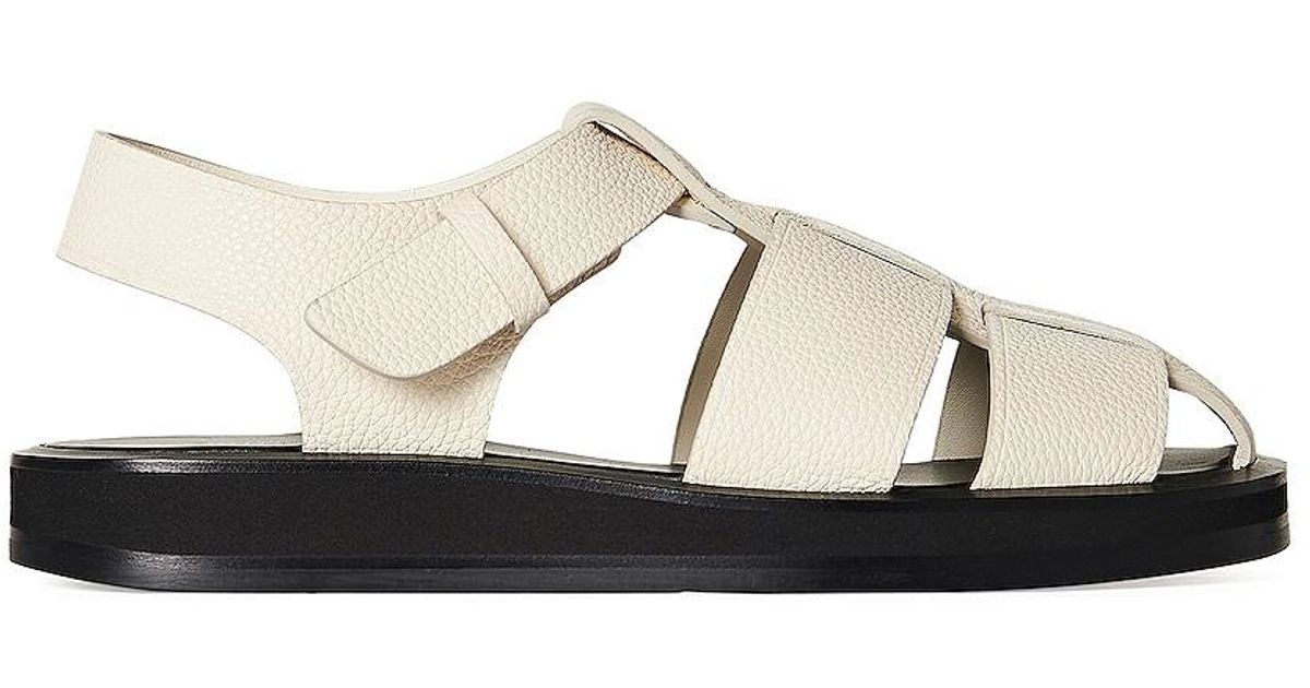 the row fisherman caged leather sandals