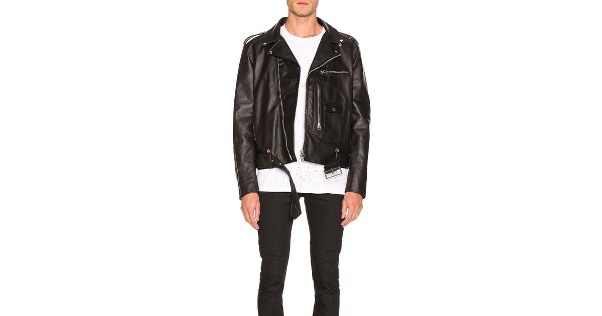 Acne Studios Leather Jacket in Black for Men - Lyst