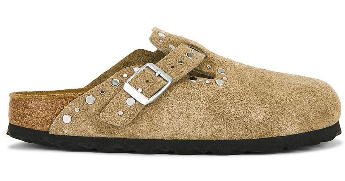 Birkenstock Boston Rivets Clog in Brown | Lyst