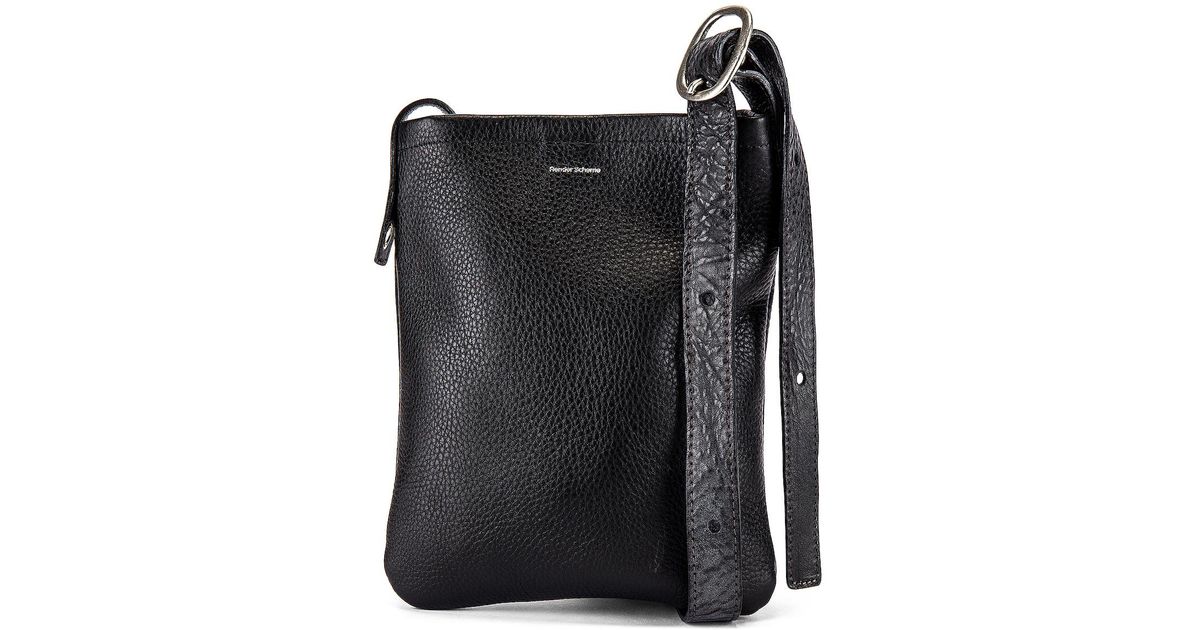 Hender Scheme Leather One Side Belt Bag Small in Black for Men | Lyst