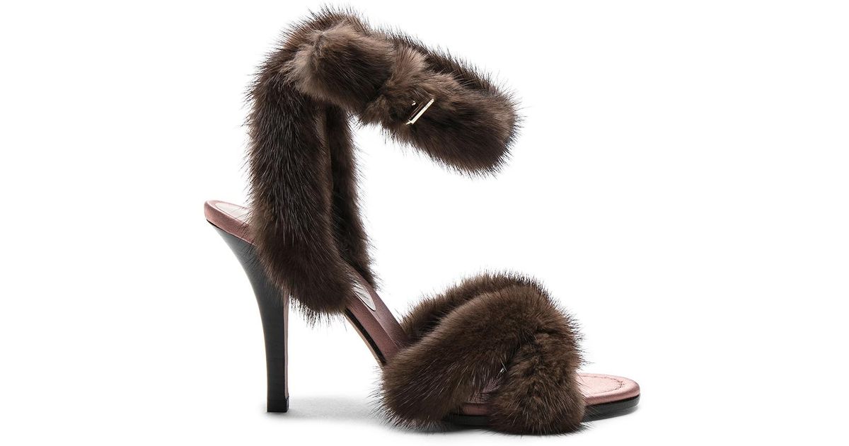 valentino mink sandals