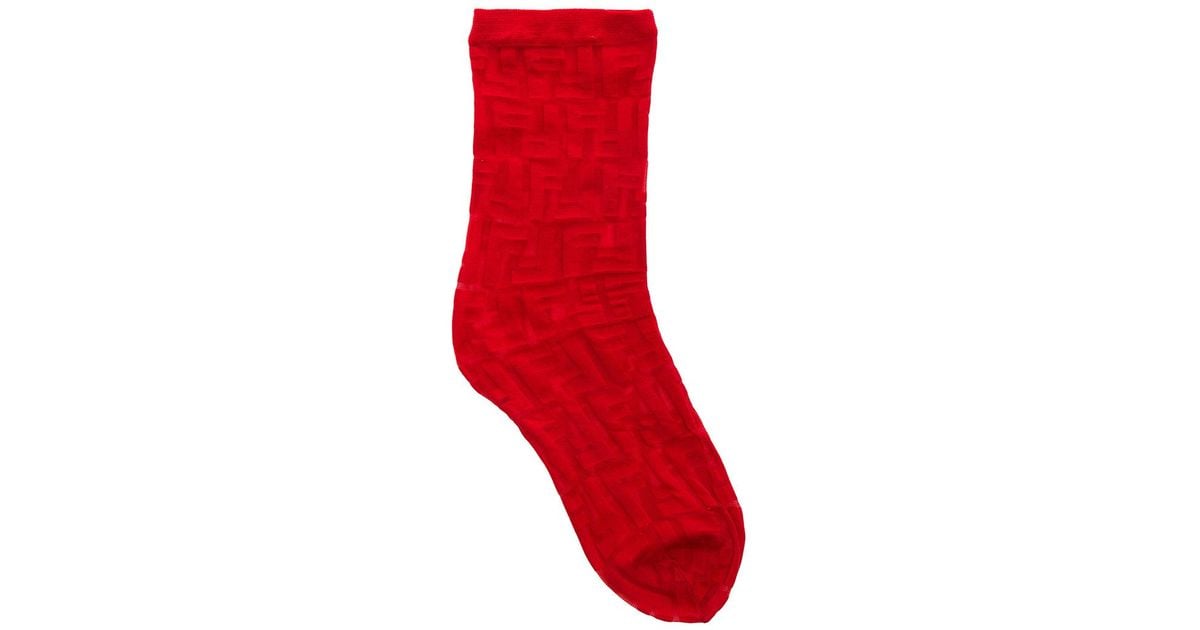 fendi red socks