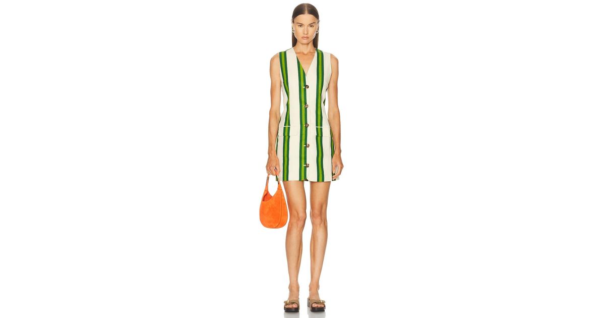 Simon Miller Carob Printed Linen Mini Dress | Lyst