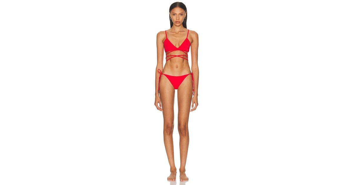 ビキニ THE ATTICO Women Swimsuit 250WCA0040PAA094AA Red THE ATTICO Bikini Set in Grey | FWRD