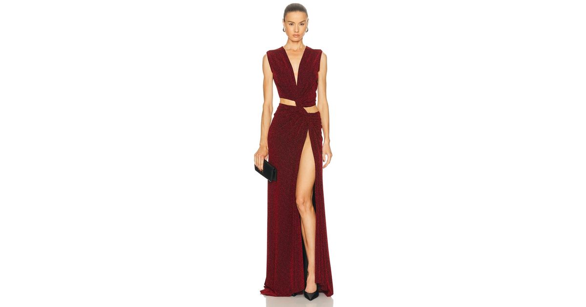 triple loop knit dress Sid Neigum in Red 3 piece