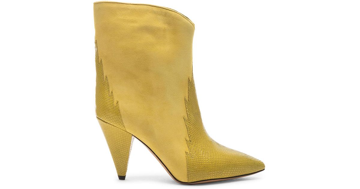 isabel marant yellow boots