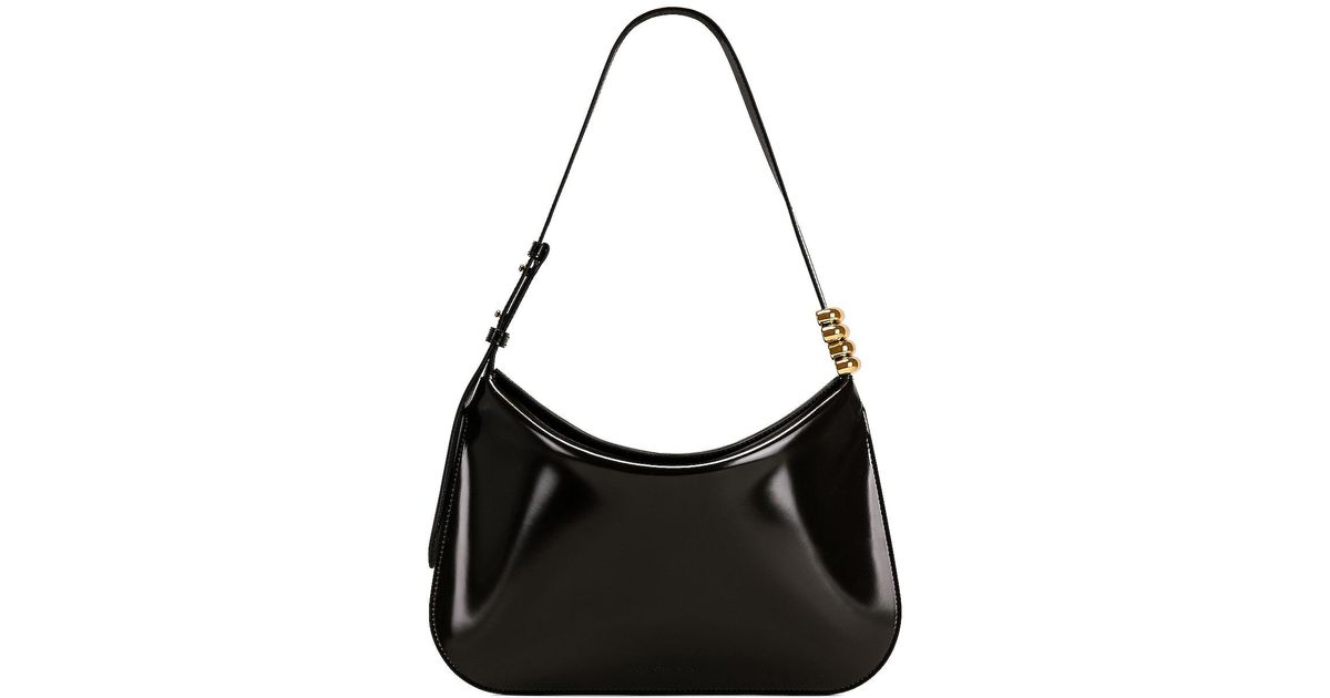 Bottega Veneta Leather Small Metal Loops Shoulder Bag in Black | Lyst