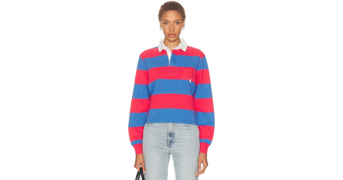 Ruby Ralph Polo Ralph Lauren Long Sleeve Ruby Top in Red | Lyst