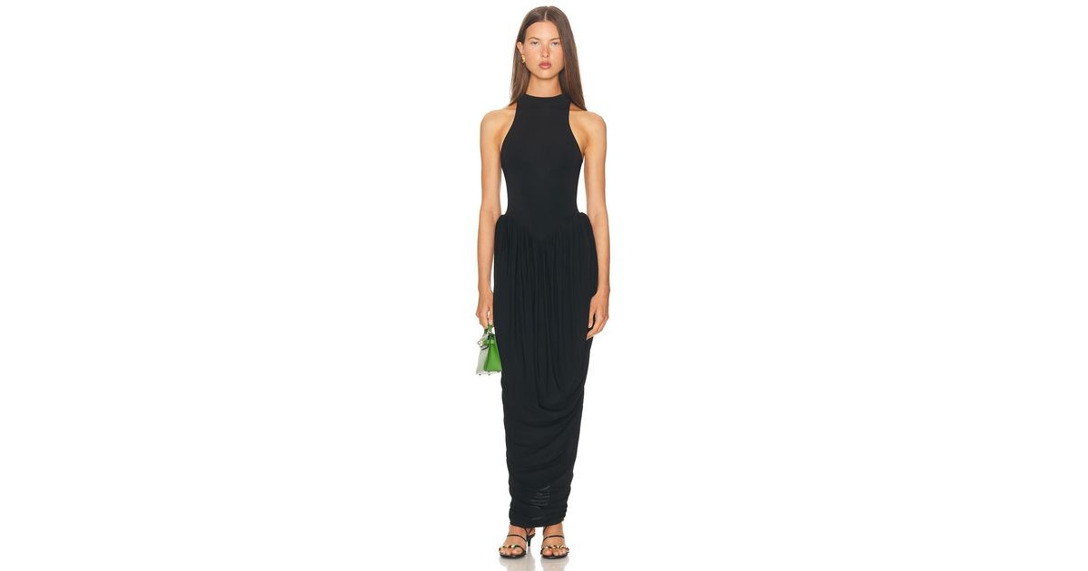 Helsa The Duchess Jersey Dress in Black | Lyst Helsa The Duchess Jersey Dress in Black | Lyst