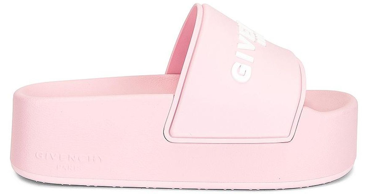 Givenchy Slide Platform Sandals in Blossom Pink (Pink) | Lyst UK