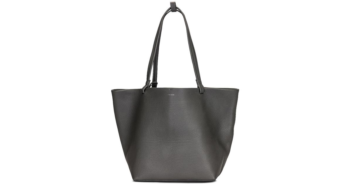 The Row Leather Park Tote Three Shopper Bag in Gray | Lyst