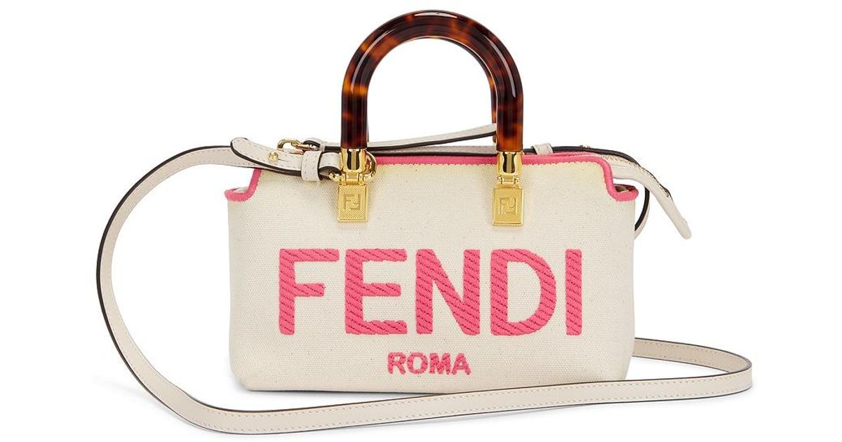 FENDI フェンディ By The Way MINI カーフ製ボストンバッグ*PINK Fendi By The Way Mini Pink Leather Small Boston Bag Pink in