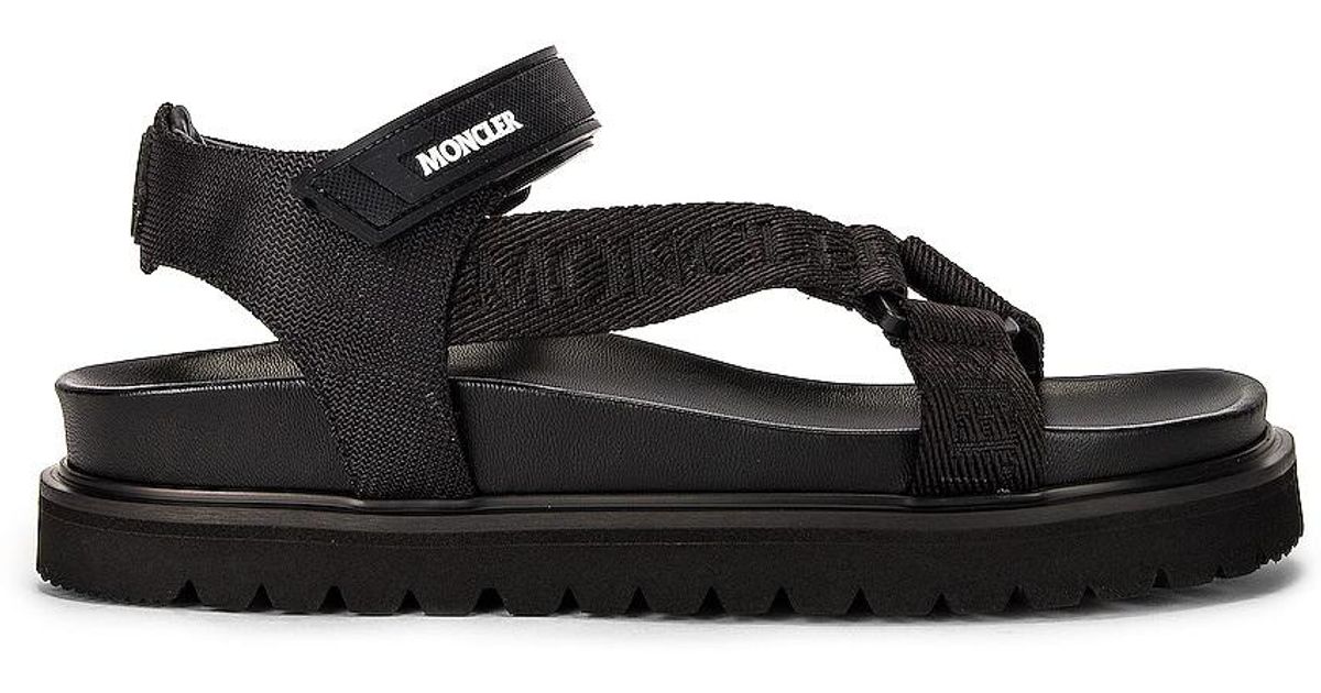 Moncler Synthetic Flavia Sandal in Black | Lyst