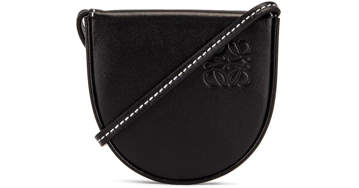 Loewe Heel Mini Leather Pouch in Black Lyst
