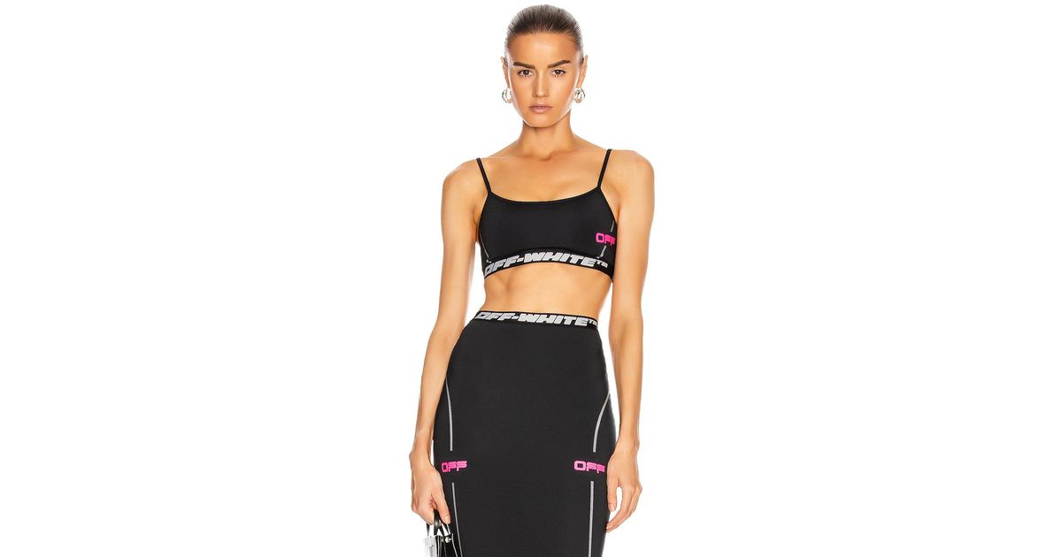 Off-White c/o Virgil Abloh Synthetic Active Training Bra in Black - Lyst