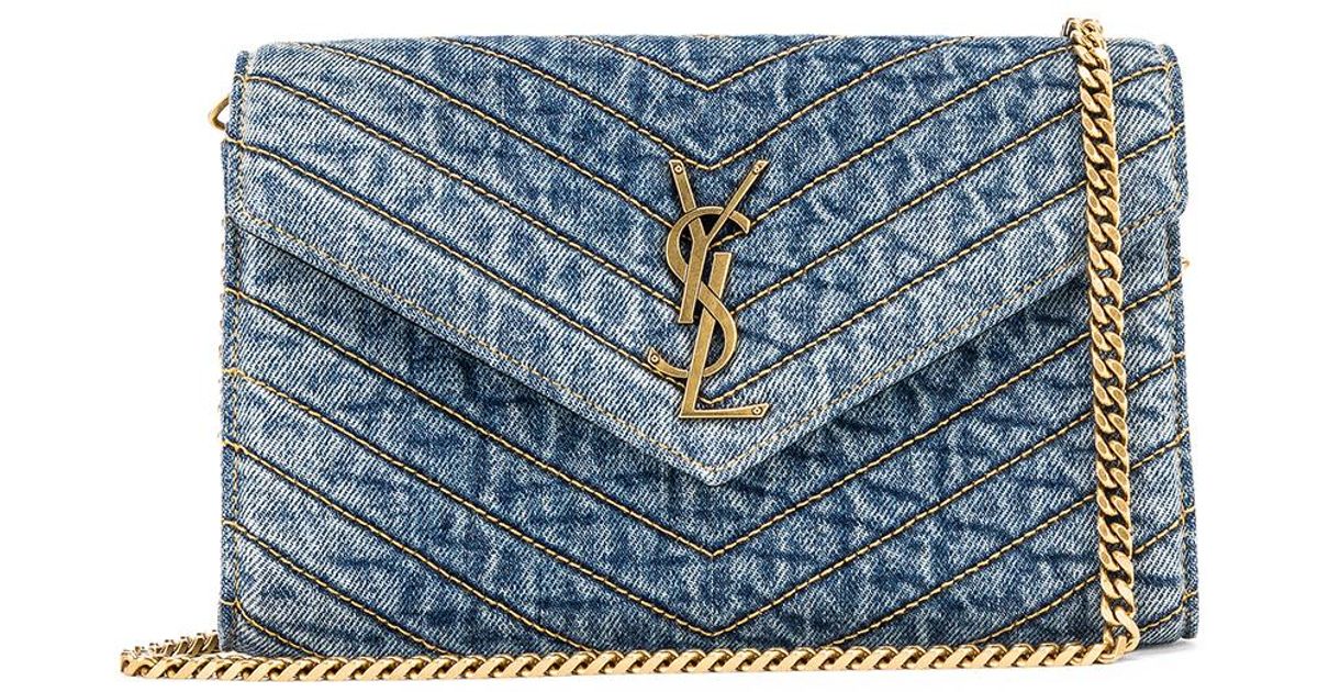 Saint Laurent Monogram Ysl Medium Denim 