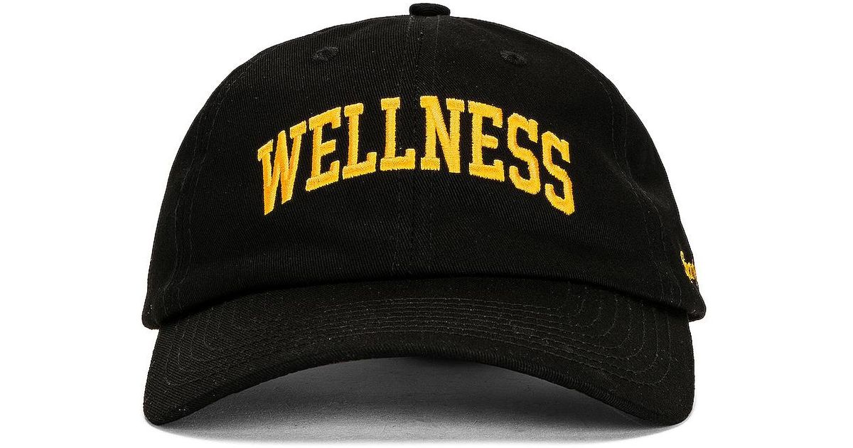 Sporty & Rich Cotton Wellness Ivy Hat in Black & Yellow (Black) Lyst UK