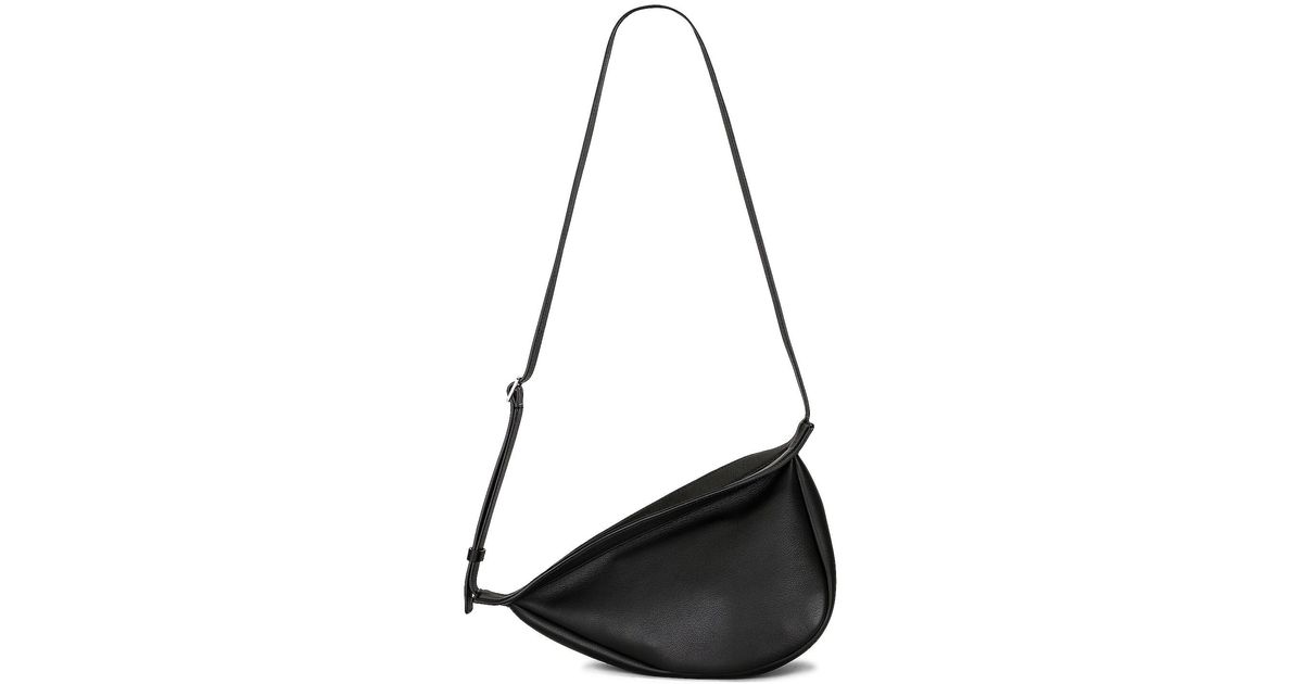 The Row Leather Small Slouchy Banana Bag in Black Lyst