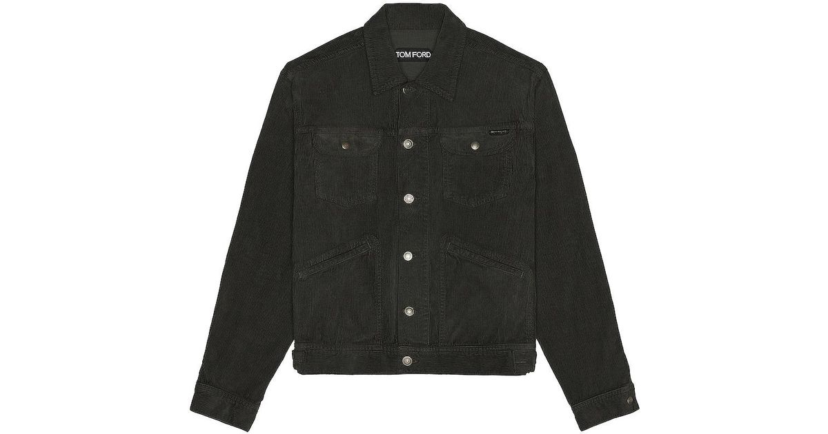 Tom Ford Corduroy Iconic Jacket in Washed Black (Black) for Men | Lyst