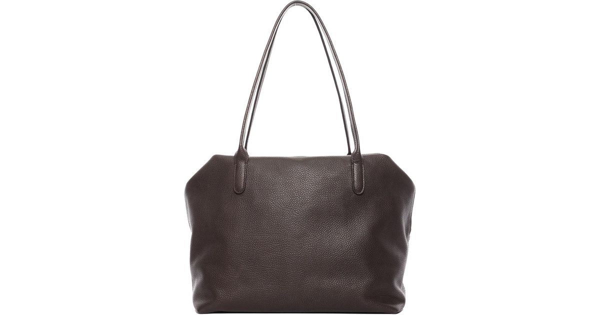 トートバッグ The Row Henri Bag Brown In Grained Leather Henri Bag Brown in Leather – The Row