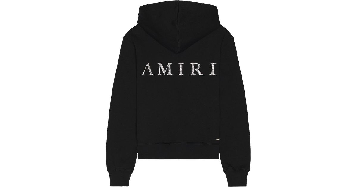 Amiri Crystal Embellished Ma Hoodie in Black for Men | Lyst