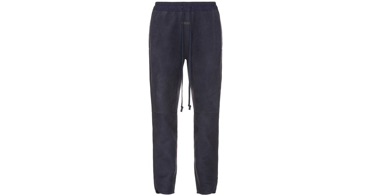 Fear Of God Suede Track Pant in Blue for Men | Lyst