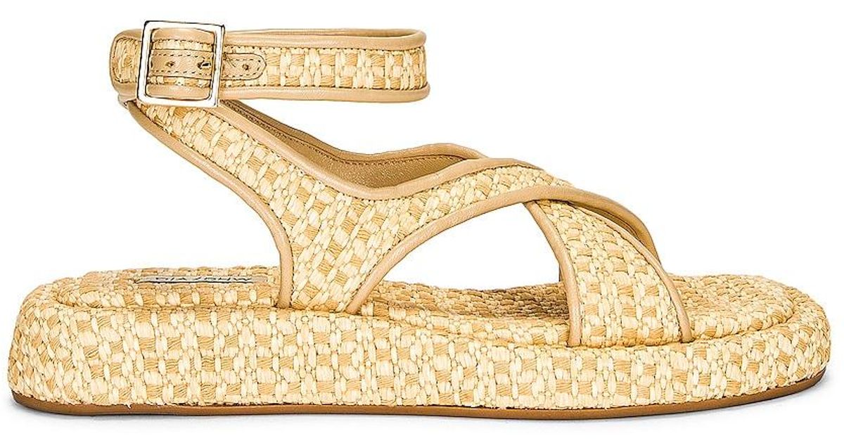 gia borghini gia x rhw woven leather toe loop mules