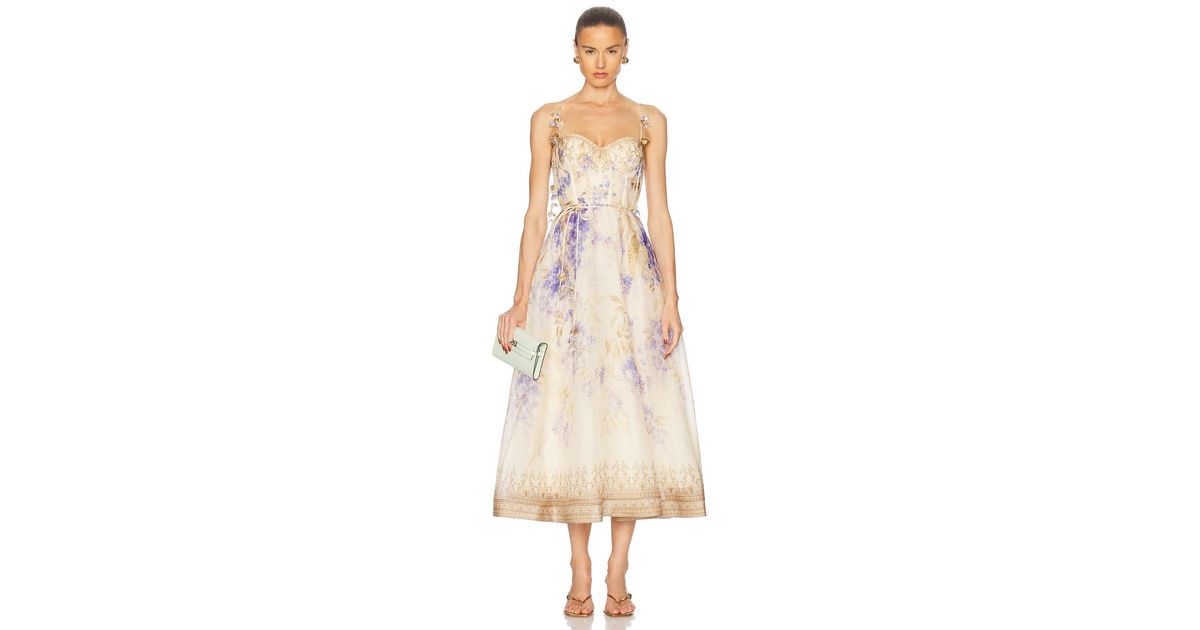 ワンピース Zimmermann dawning picnic dress Zimmermann Dawning Picnic Dress in Lilac Floral | FWRD